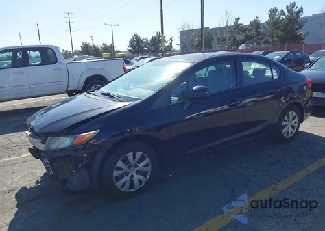 2012 Honda Civic Lx из США, поврежденный, VIN 19XFB2F5XCE350010